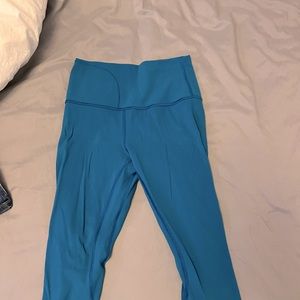 Lululemon leggings. Only worn a handful of times. Blue. Size 8